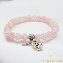 Blush Spirit – Rózsaszín Roppantott Kvarc Karkötő