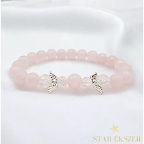Angel Love – Rózsakvarc és Hegyikristály Ásvány Karkötő