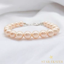 Peach Elegance – Barack Árnyalatú Gyöngy Karkötő