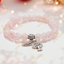 Blush Spirit – Rózsaszín Roppantott Kvarc Karkötő