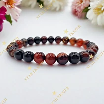 Fire Balance – Vörös és Fekete Achát Ásvány Karkötő