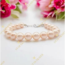 Peach Elegance – Barack Árnyalatú Gyöngy Karkötő