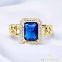 Orlisse 14K antiallergén gyűrű 54-es kék