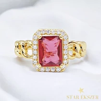 Orlisse 14K antiallergén gyűrű 57-es piros