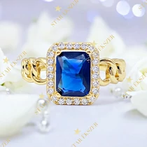 Orlisse 14K antiallergén gyűrű 54-es kék