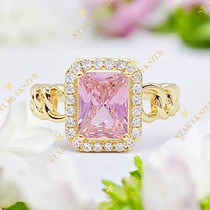 Orlisse 14K antiallergén gyűrű 57-es pink