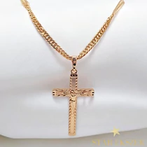 Sera 18K antiallergén kereszt medálos nyaklánc 55cm