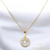 Shine 14K antiallergén cirkónia medálos nyaklánc 45cm