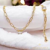 Opal 14K GF. antiallergén Ékszerszett 50/21cm