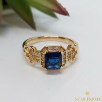 Dóra Gold Filled nagyköves Gyűrű 55-es kék köves