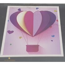 Szív Hőlégballon Gyémántfestő 15x20 5D