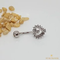 Szíves banán piercing 