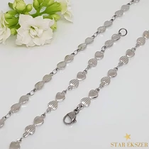 Női Nemesacél Nyaklánc, ezüst színű 48,5 cm
