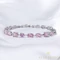 Amora White Gold Filled antiallergén karkötő 16/18cm pink 