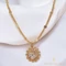 Rozetta 18K Gold Filled antiallergén medálos nyaklánc 45cm fehér
