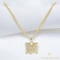 &quot;M&quot; betű medálos 14K G.F. antiallergén nyaklánc 45cm
