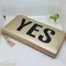 YES or NO műbőr Pénztárca Arany