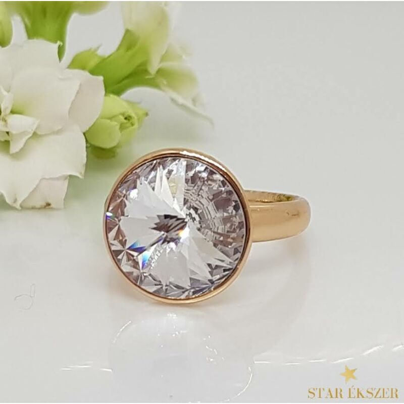 SW Crystal Gold Filled luxus Gyűrű 57-es