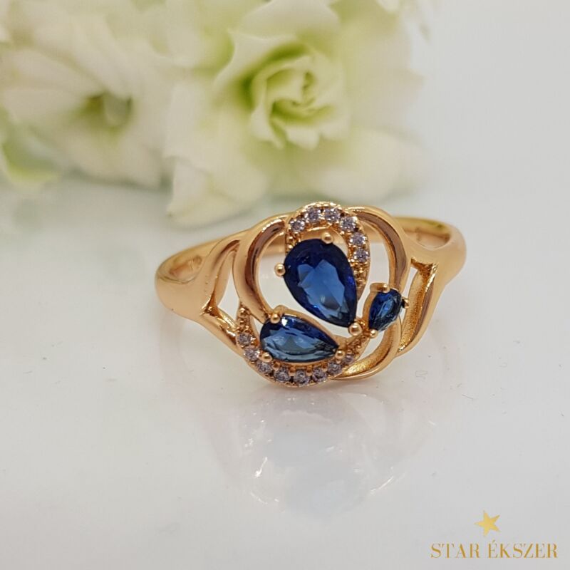 Kiiti Gold Filled Gyűrű kék  62-es