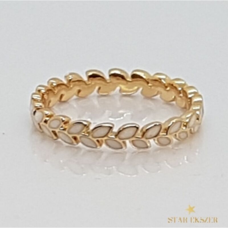 Gold Filled Karika  Gyűrű  fehér 57-es
