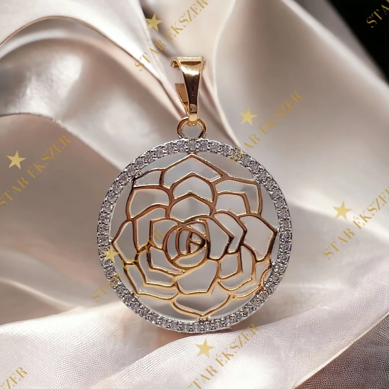 Élet Virága Mandala Antiallergén Gold Filled medál