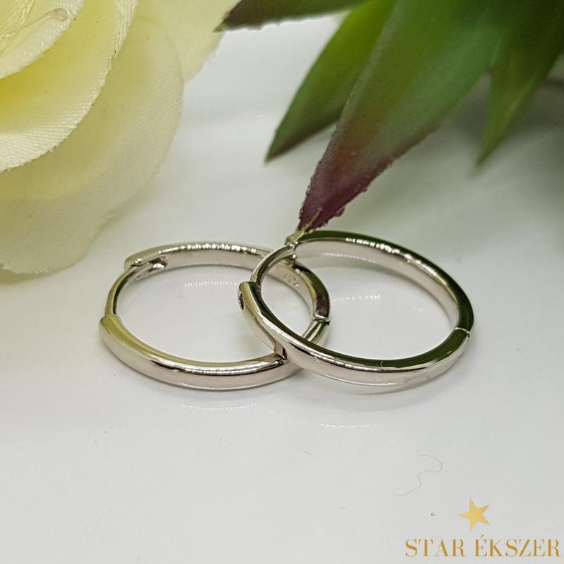 Egyszerű karika White Gold Filled Fülbevaló