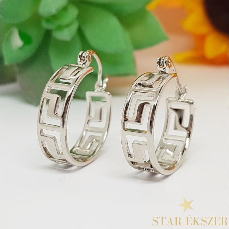 Danuta Görög White Gold Filled Karika Fülbevaló