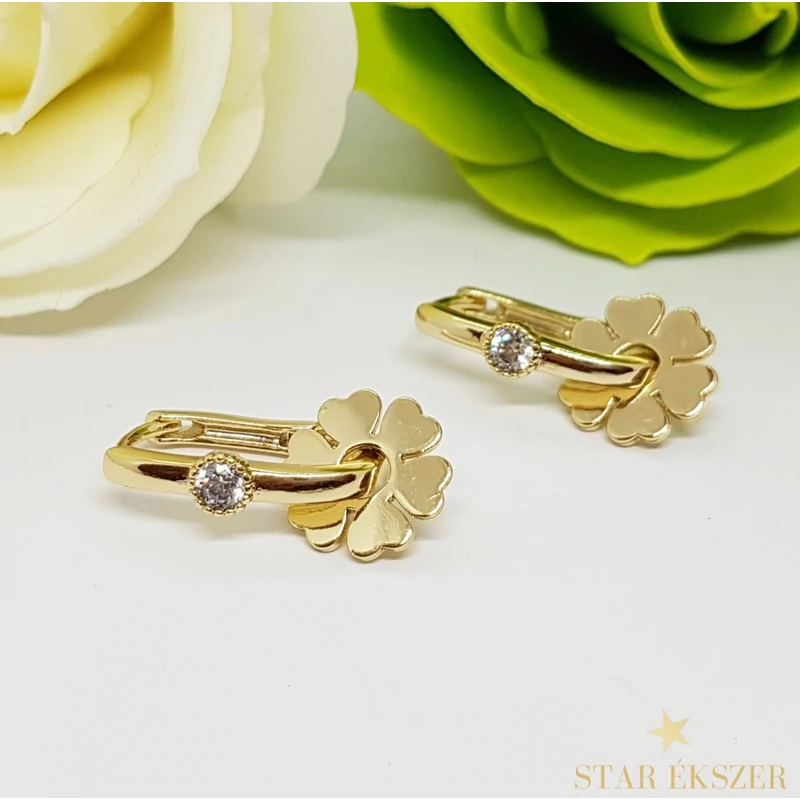 Hedera 14K Gold Filled antiallergén virágos fülbevaló