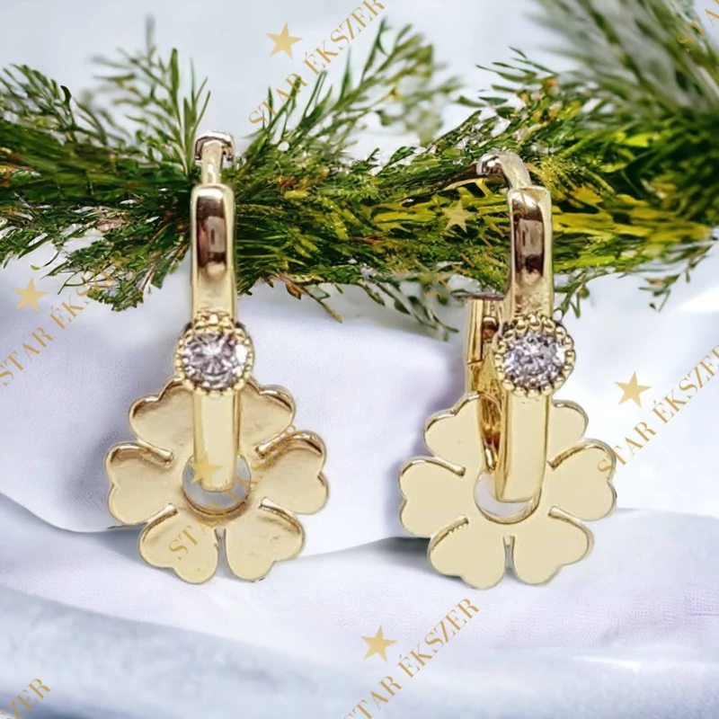 Hedera 14K Gold Filled antiallergén virágos fülbevaló