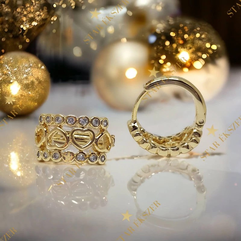 Noriana 14K Gold Filled antiallergén szíves fülbevaló 