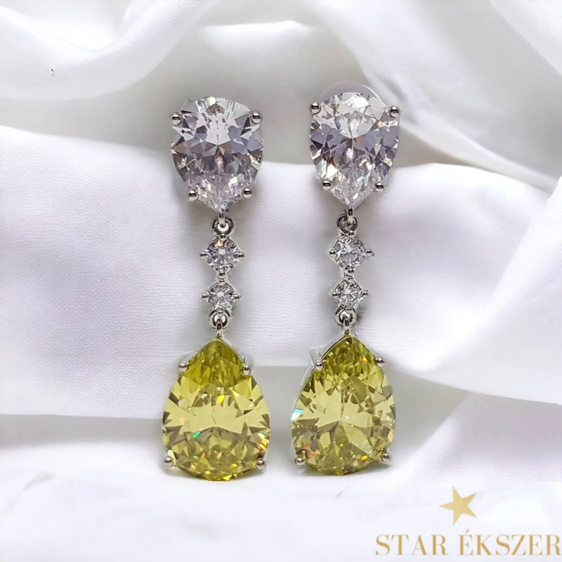 Audrey Luxury White Gold Filled antiallergén fülbevaló
