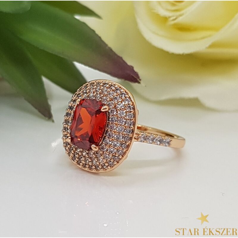 Bora Gold Filled prémium Gyűrű piros 62-es