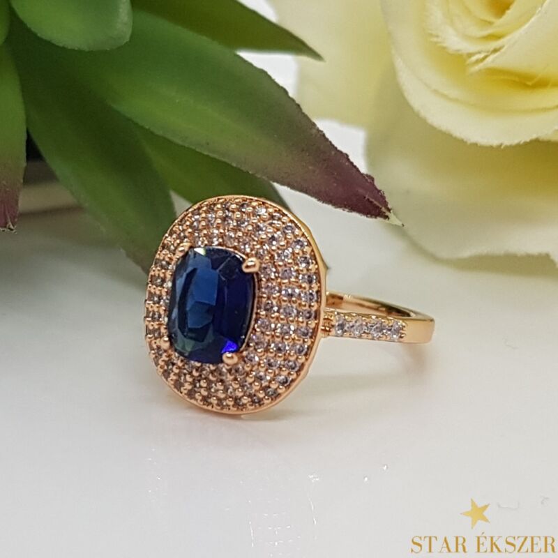 Bora Gold Filled prémium Gyűrű kék 52-es