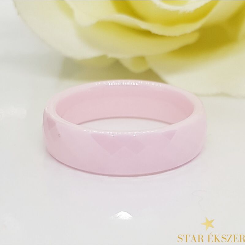 Estella Kerámia Karika Gyűrű rózsaszín 62-es 