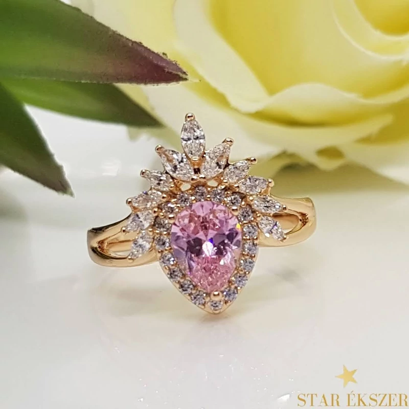 Amara Gold Filled Gyűrű 59-es pink