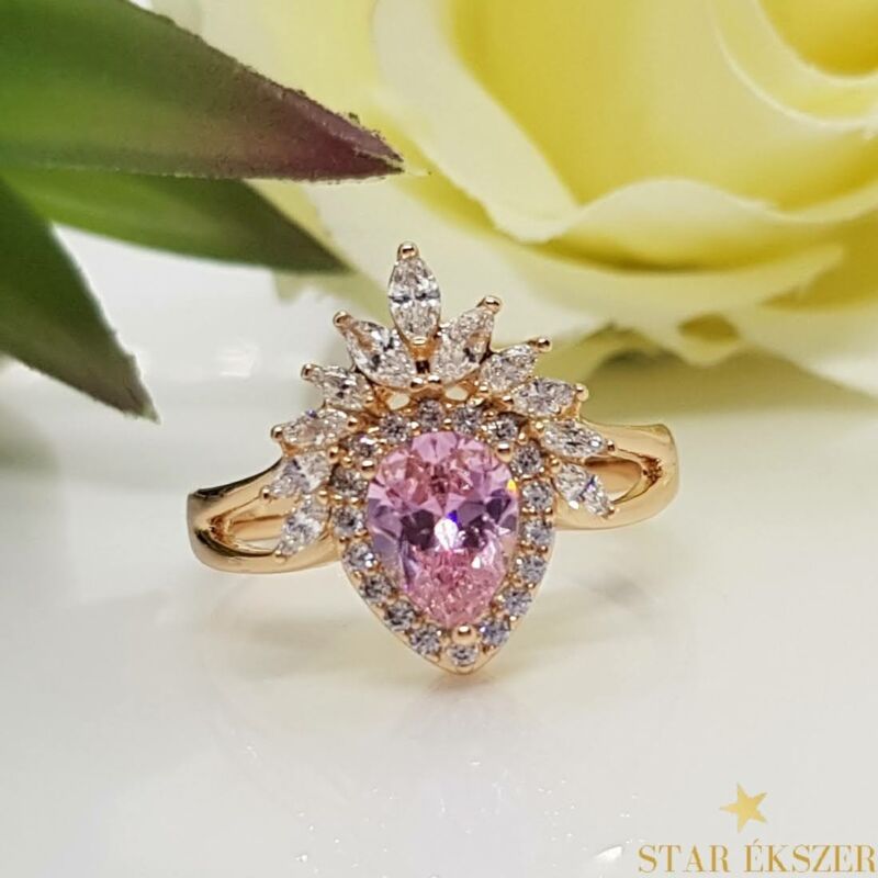 Amara Gold Filled Gyűrű 54-es pink