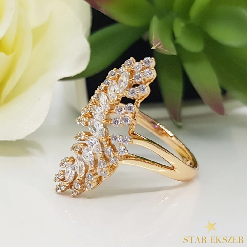 Jolanta Gold Filled Gyűrű 52-es fehér