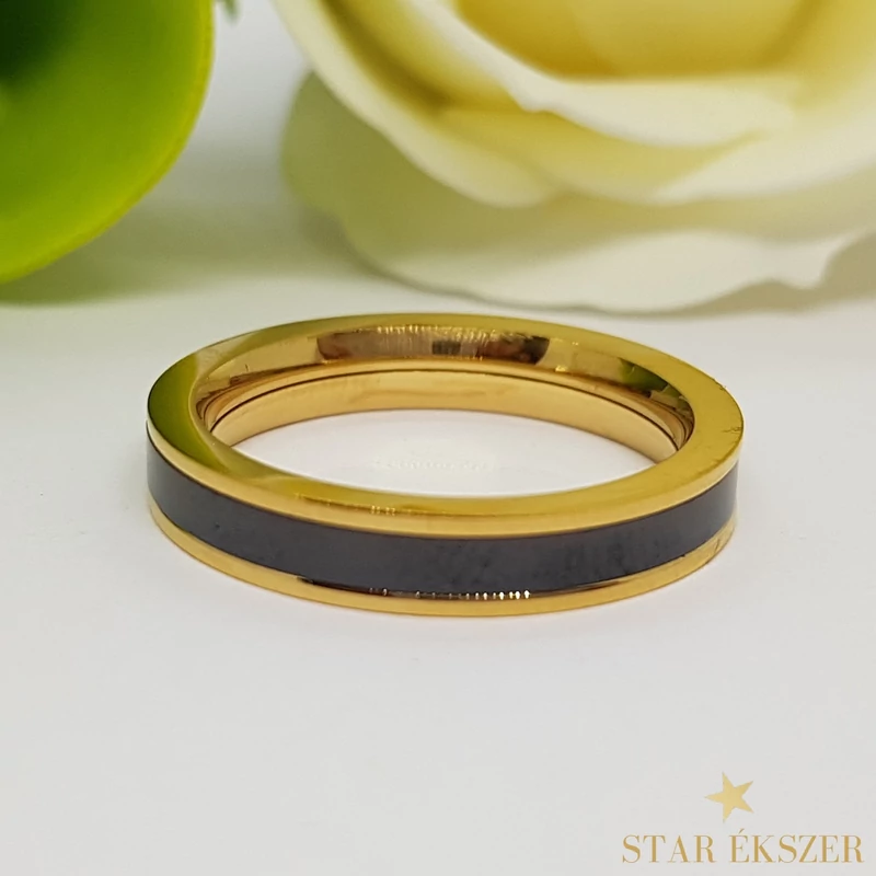 Lima karikagyűrű forgatható kerámia betéttel fekete 52-es