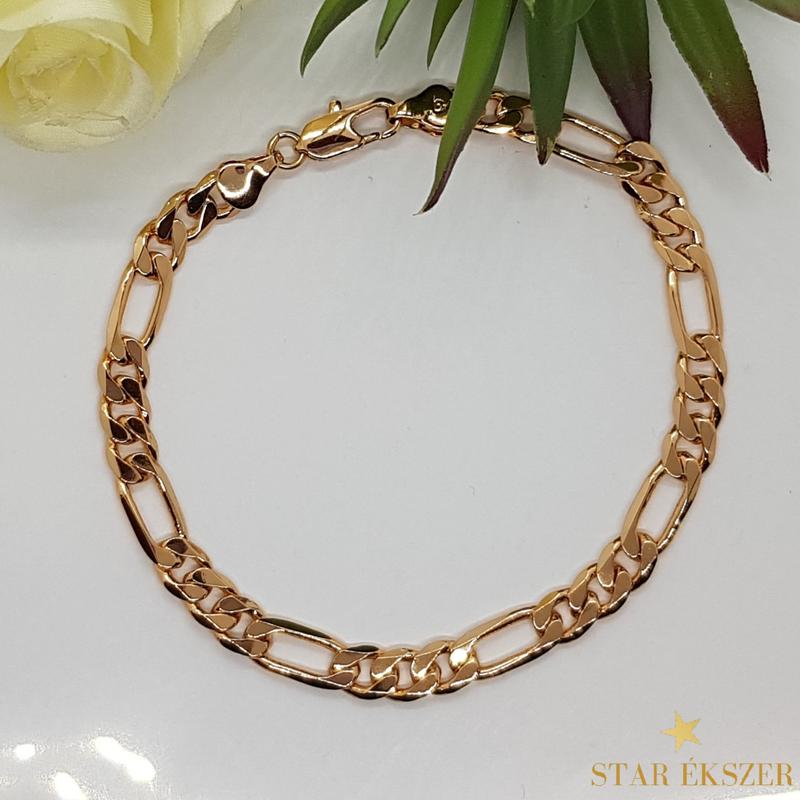 Figaro Gold Filled férfi karkötő 22cm/7mm