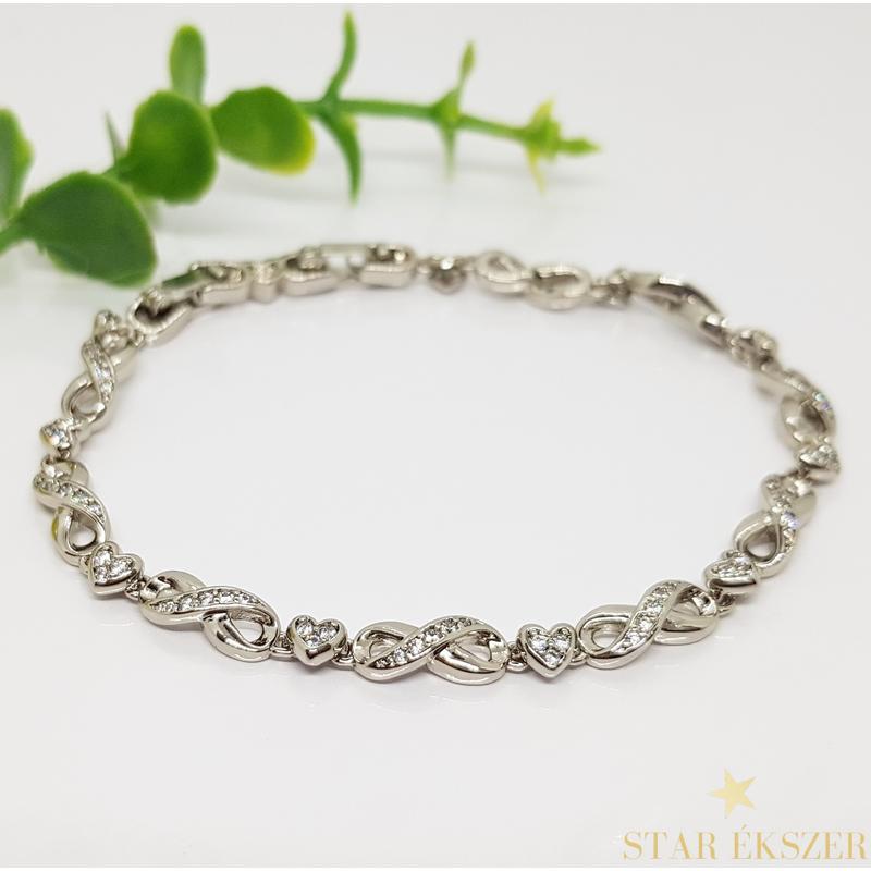 Maila White Gold Filled végtelen karkötő 17/19cm