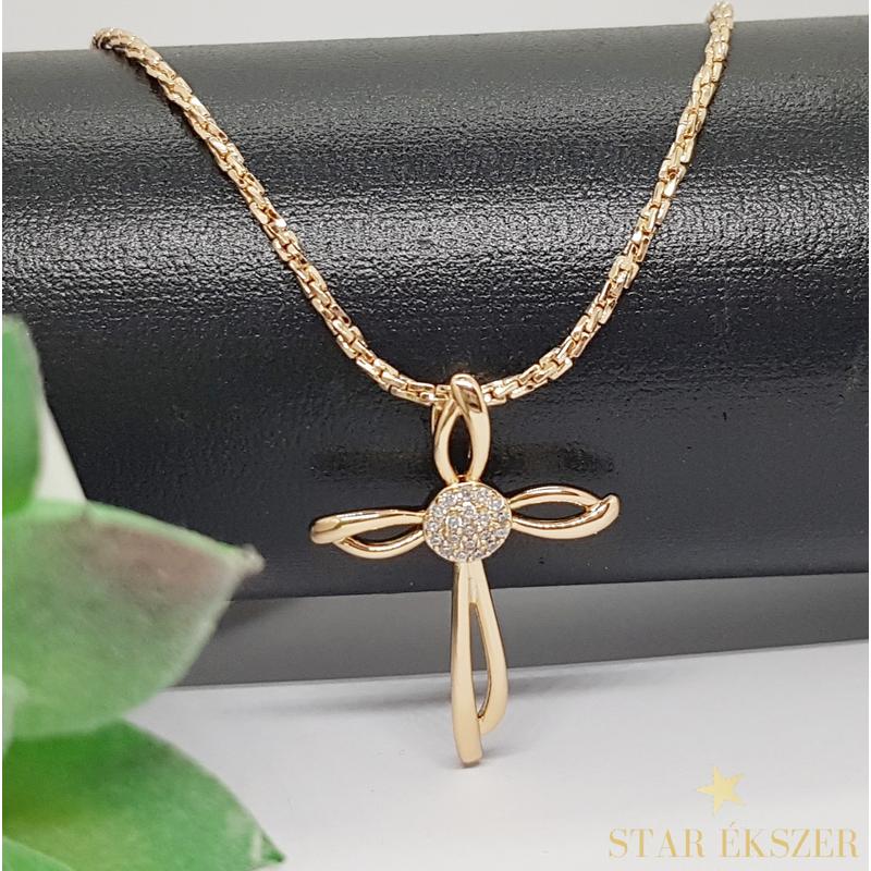 Berit Gold Filled kereszt medálos nyaklánc 50cm