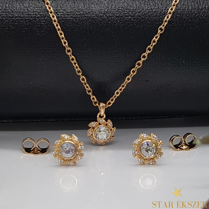 Lanza Gold Filled Ékszerszett SW kristálykövekkel