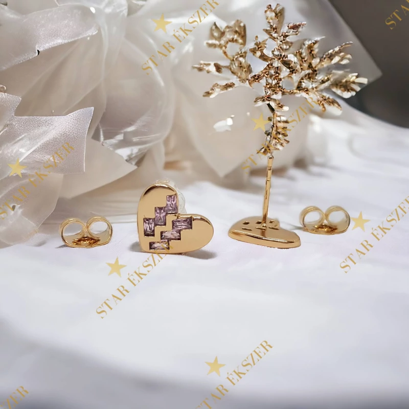 Camila Gold Filled antiallergén szíves fülbevaló