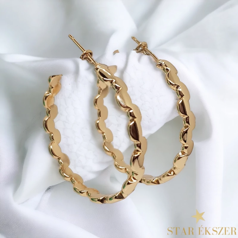 Gina Gold Filled antiallergén karika fülbevaló 4cm