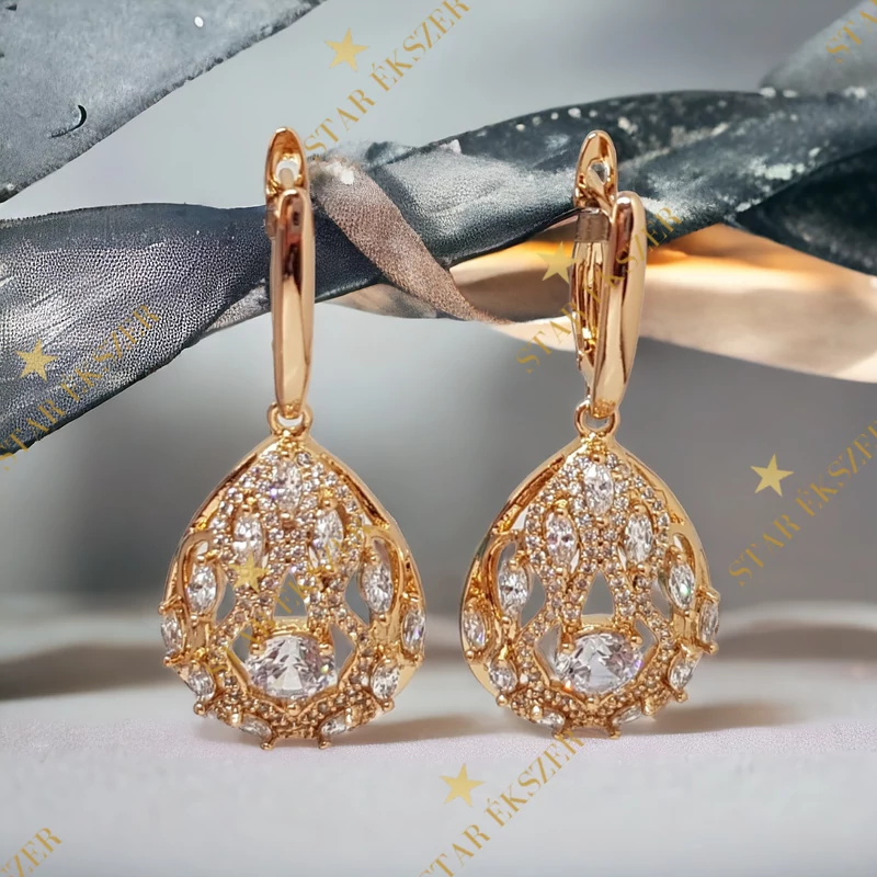 Dilara Gold Filled antiallergén luxus fülbevaló