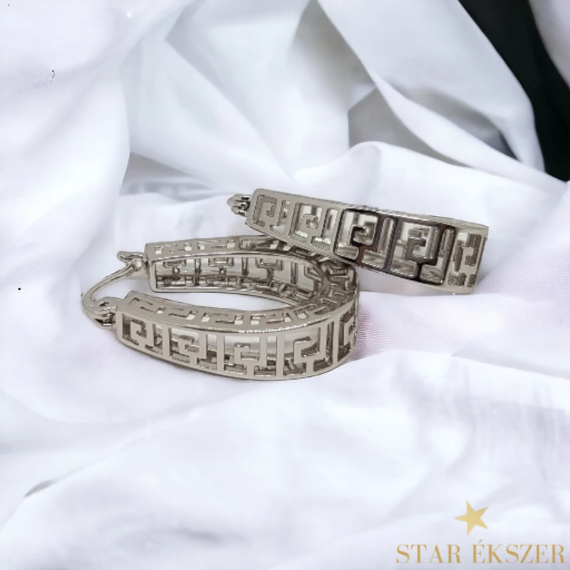 Caren White Gold Filled antiallergén görög fülbevaló