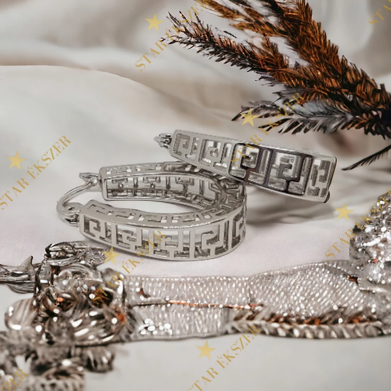 Caren White Gold Filled antiallergén görög fülbevaló