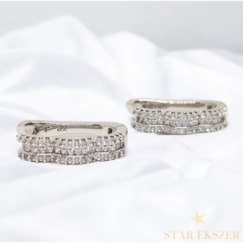 Zonera White Gold Filled antiallergén fülbevaló