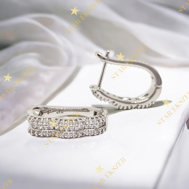 Zonera White Gold Filled antiallergén fülbevaló