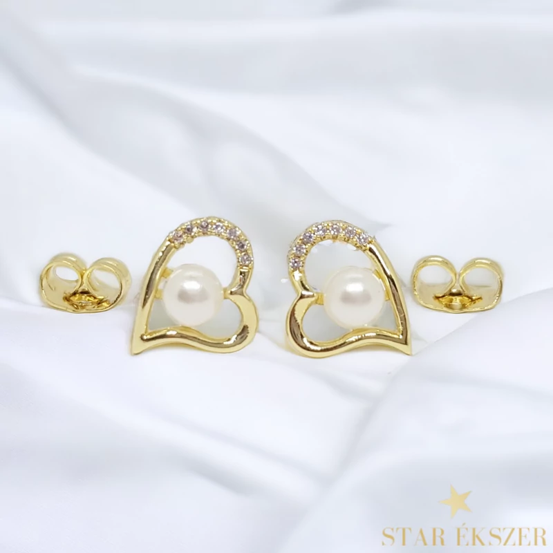 Delila 14K Gold Filled antiallergén szív fülbevaló